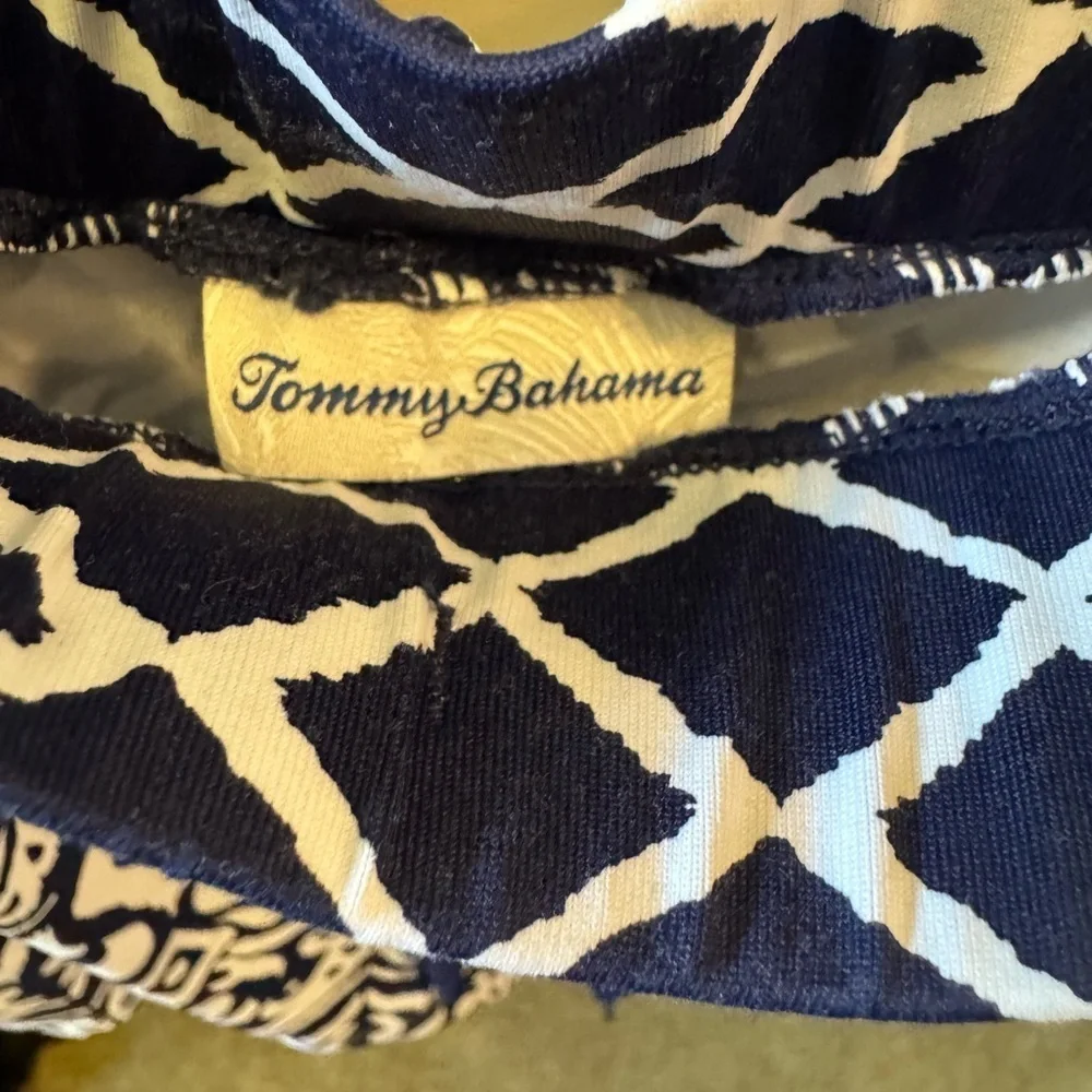 Tommy Bahama Navy & White Patterned pocketed cover up Swimming board shorts